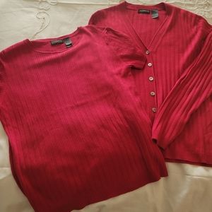 Liz Claiborne Sweater Set, 100% Silk Soie/Seda